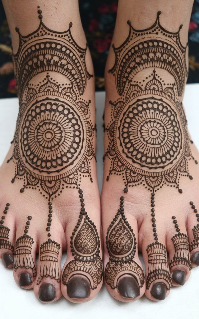 Floral Elegance Arabic Foot Mehndi