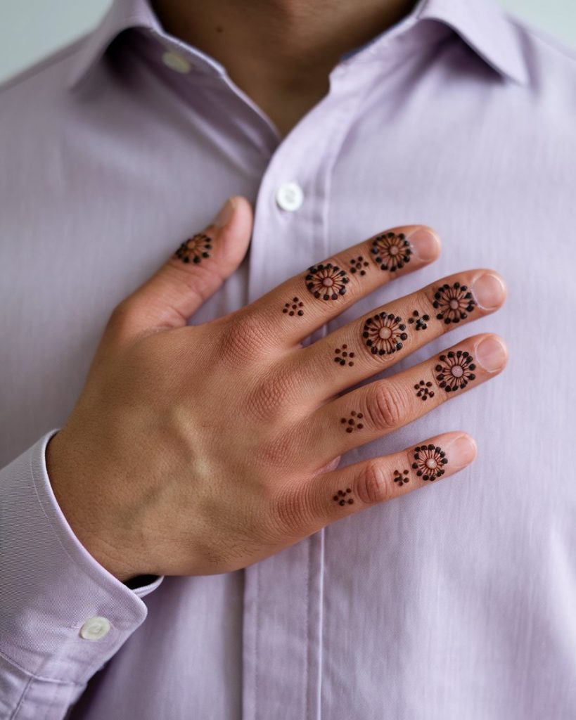 Minimal Hand Wedding Groom Mehndi Design