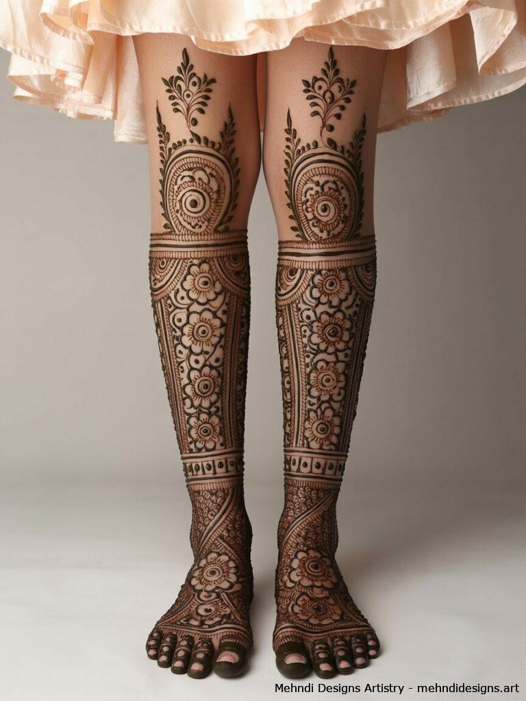 Bridal leg mehndi 2