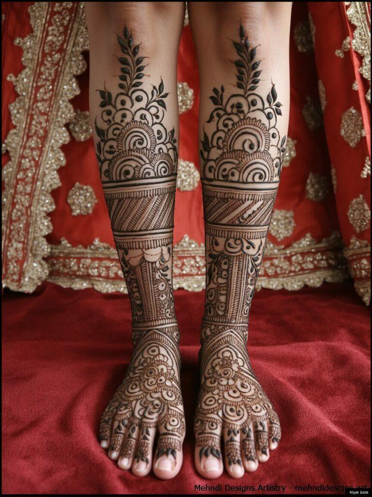 Bridal leg mehndi 3