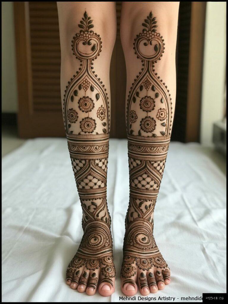 Bridal leg mehndi 4
