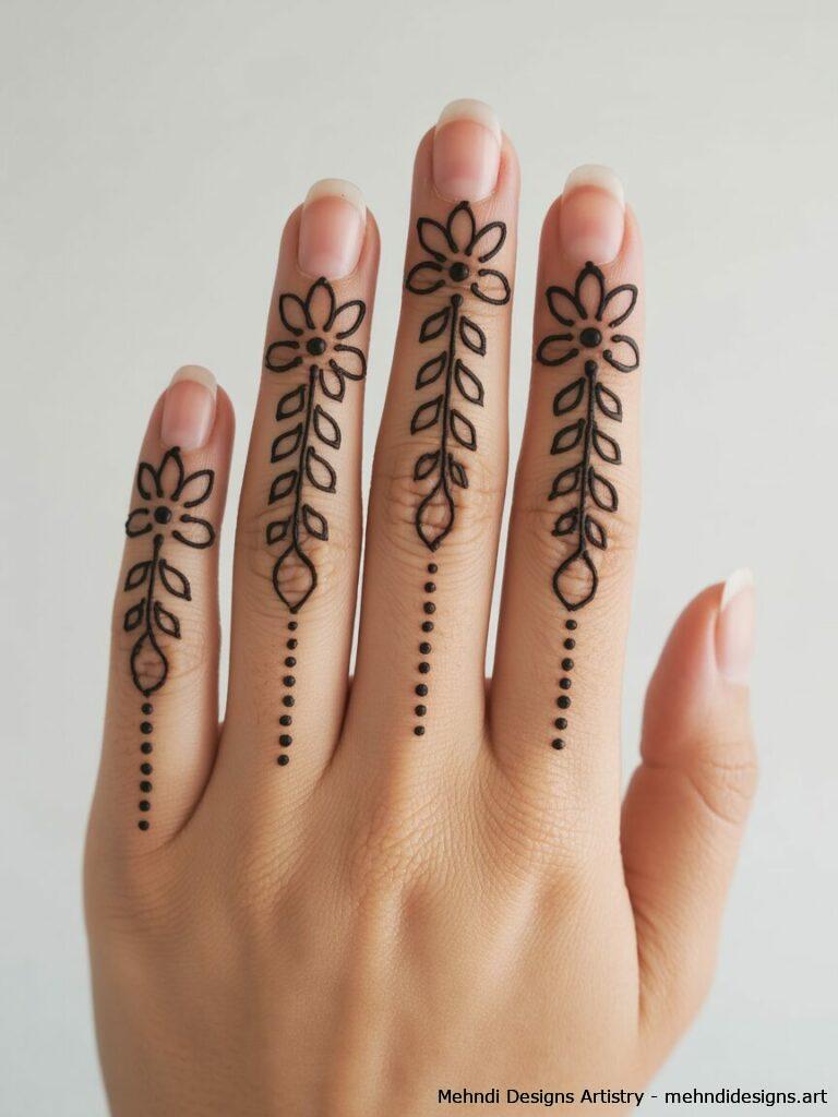 Floral fingertip crowns 1