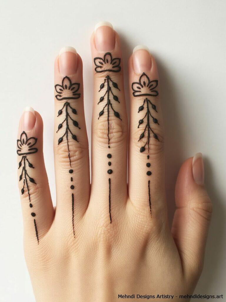 Floral fingertip crowns 2