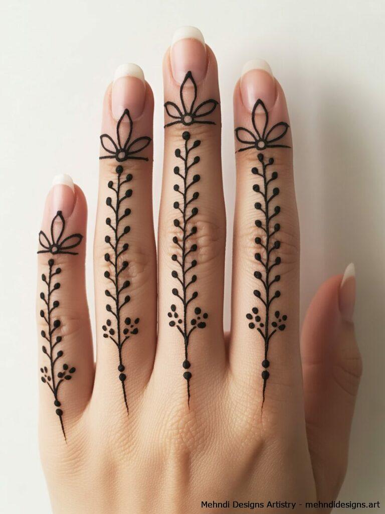 Floral fingertip crowns 3