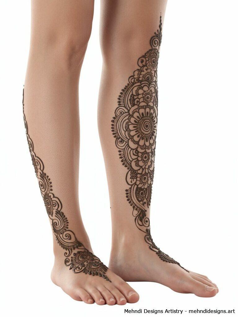 Mandala centered leg art 1