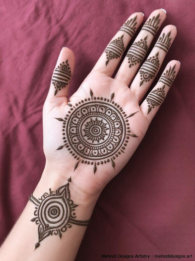 Mandala centered palms 1