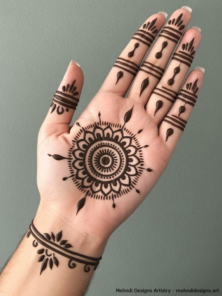 Mandala centered palms 2