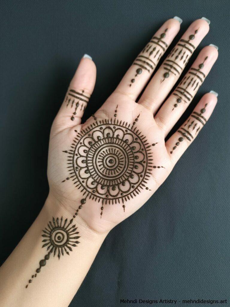 Mandala centered palms 3