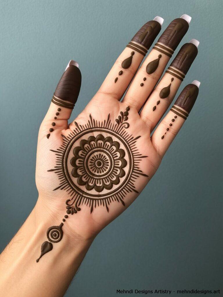 Mandala centered palms 4