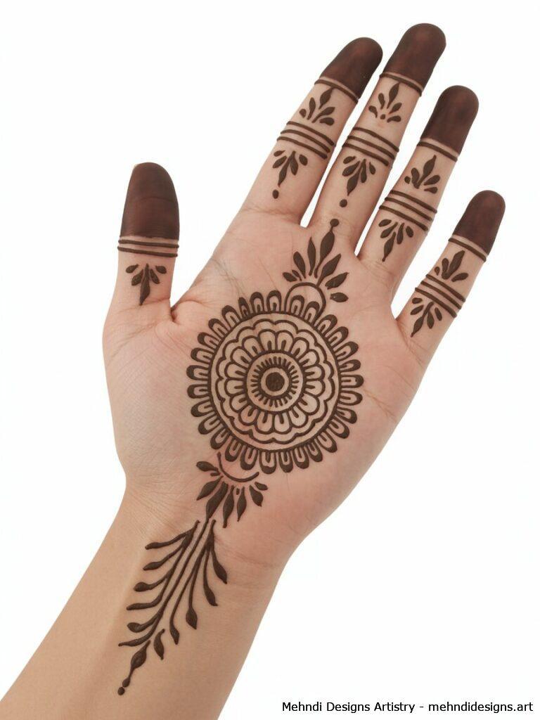 Mandala on palm 1