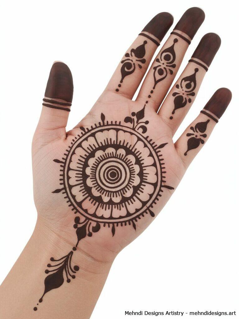 Mandala on palm 2
