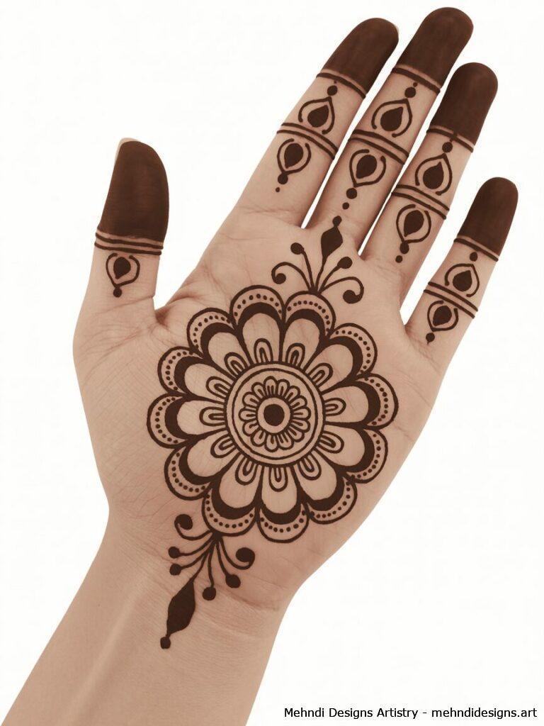 Mandala on palm 3