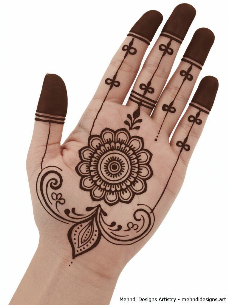 Mandala on palm 4