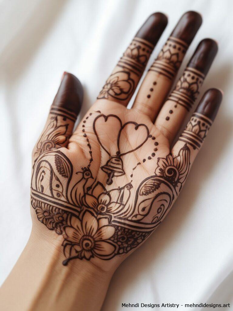Significance of bridal front hand mehndi 1