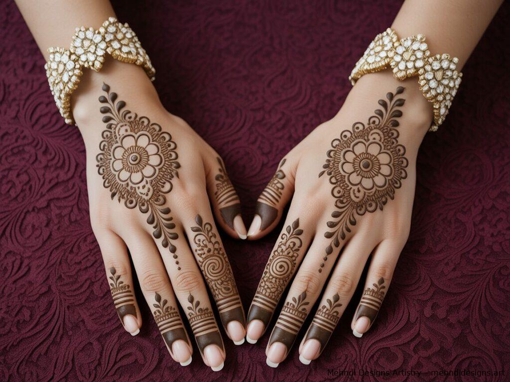 back hand bridal mehndi design
