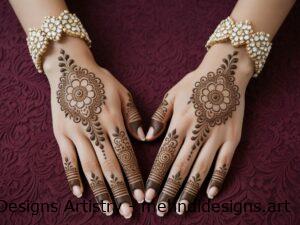 back hand bridal mehndi design