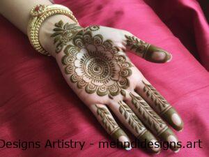 bridal mehndi design front hand