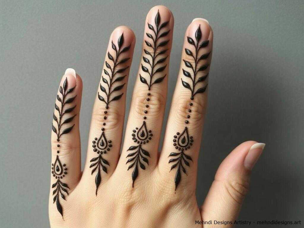 finger mehndi design