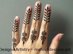 finger mehndi design