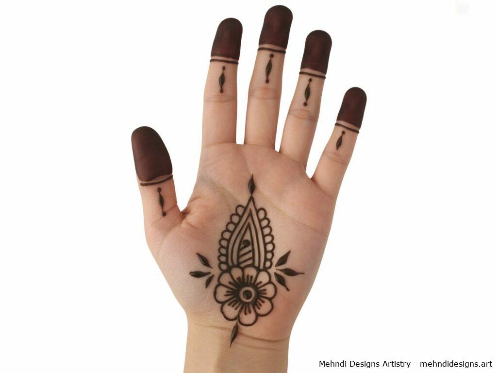front hand simple mehndi design