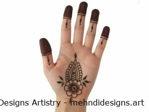 front hand simple mehndi design