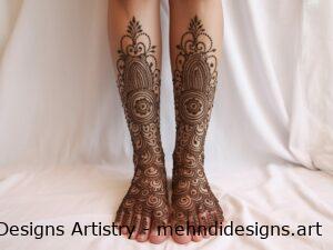 leg mehndi design