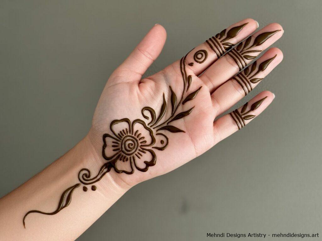 modern front hand mehndi design