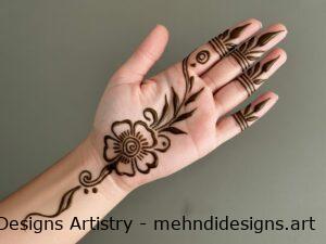 modern front hand mehndi design