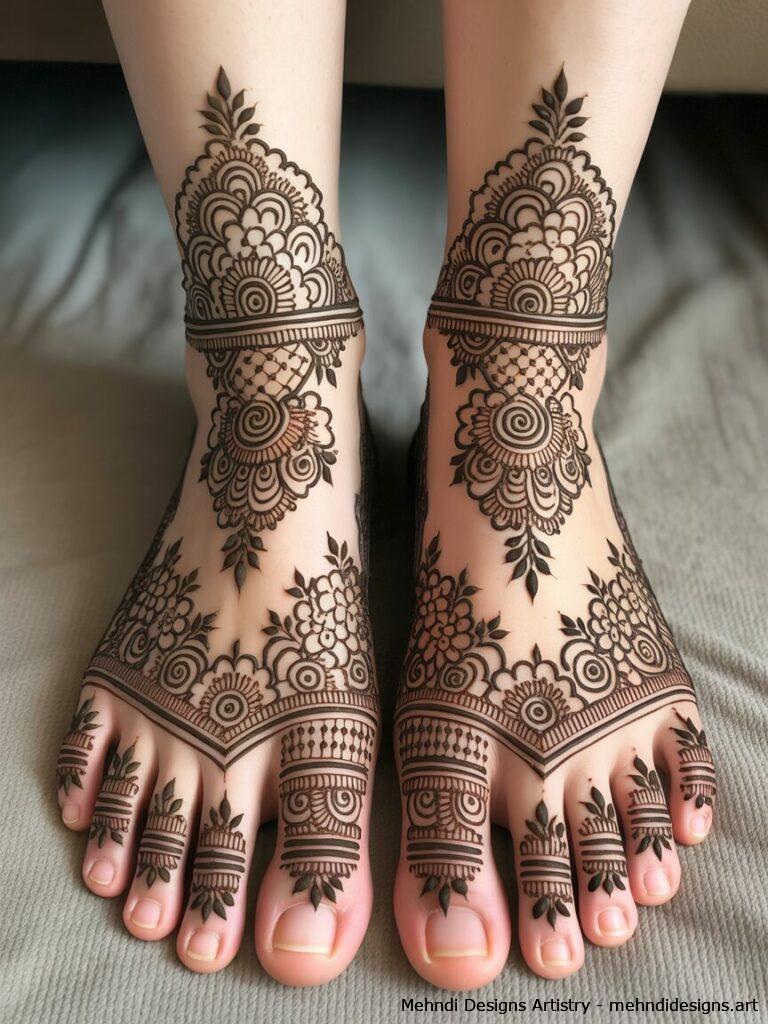 Foot mehndi designs 4