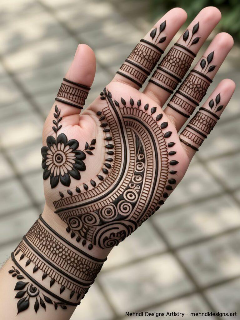 Full hand traditional mehndi patterns 1