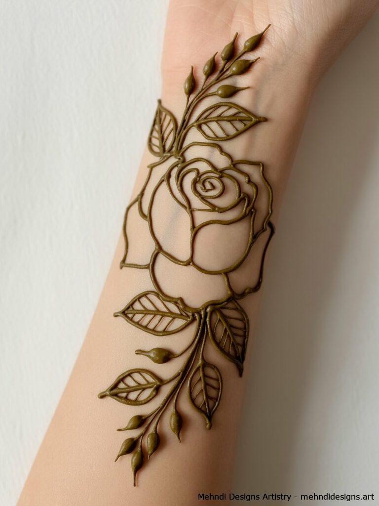 Half rose design 1