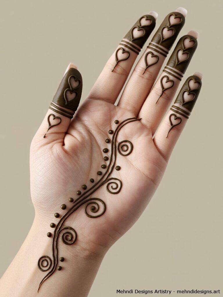 Heart filled fingertips 2