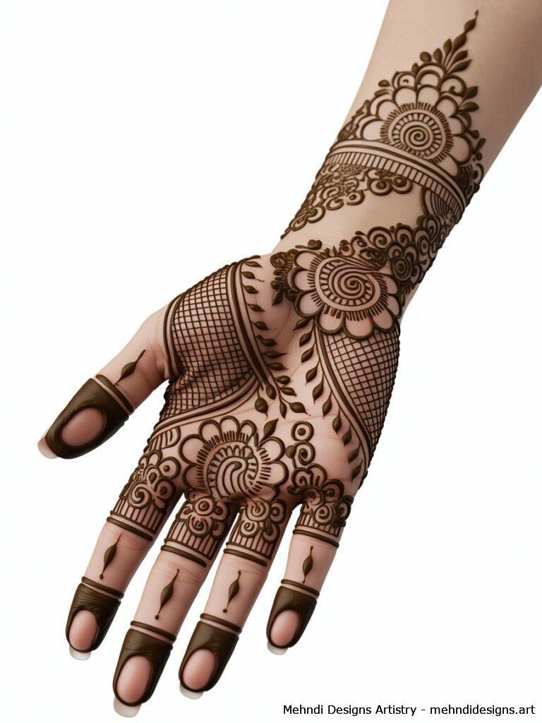 Intricate full hand designs 1