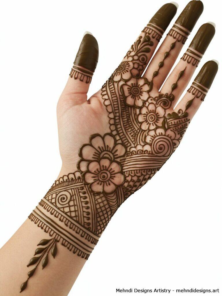 Intricate full hand designs 2