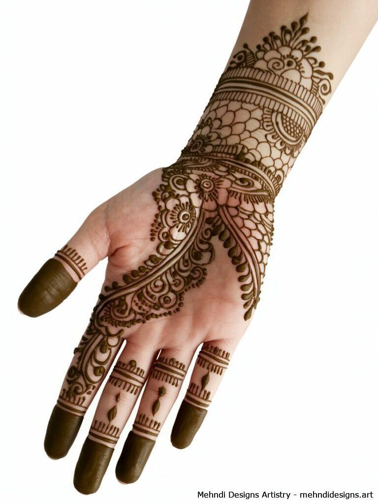 Intricate full hand designs 4