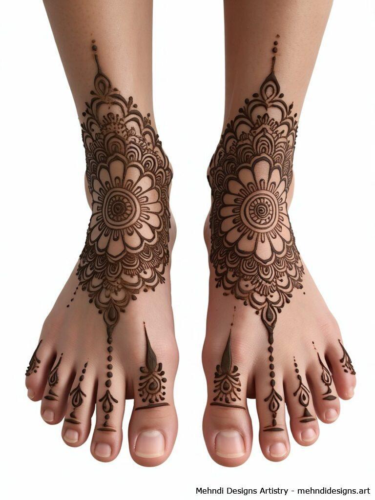 Mandala Feet Design 4