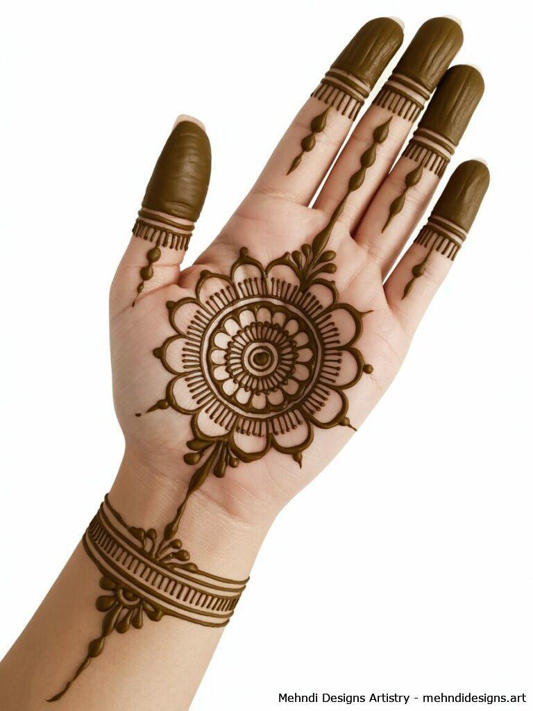 Mandala centered palms 1