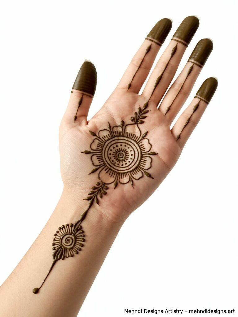 Mandala centered palms 2