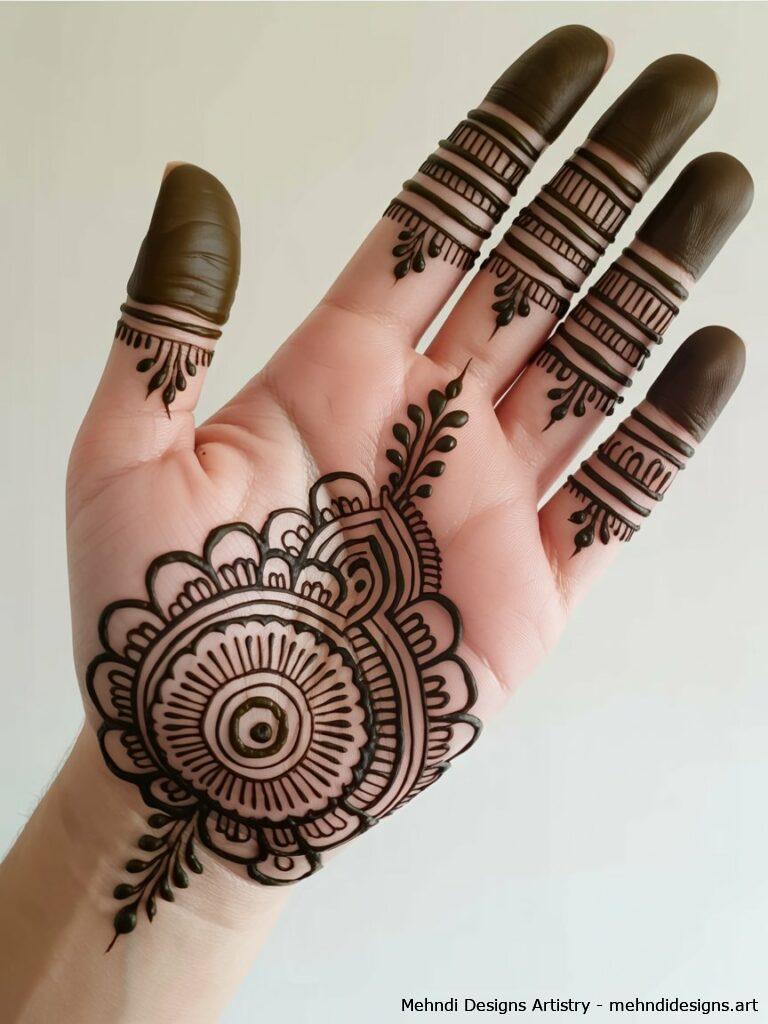 Mandala inspired traditional mehndi 2
