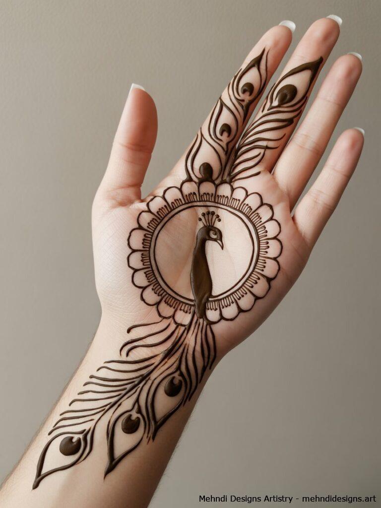 Mandala with Peacocks 4