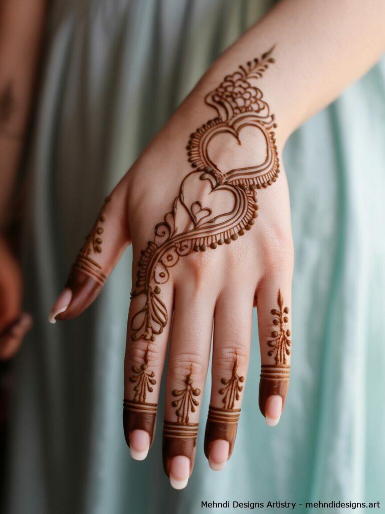 Minimalist engagement mehndi 1