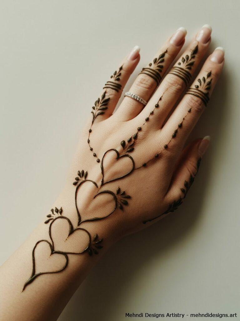 Minimalist engagement mehndi 2