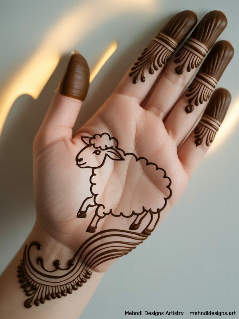 Minimalist sheep outlines 4