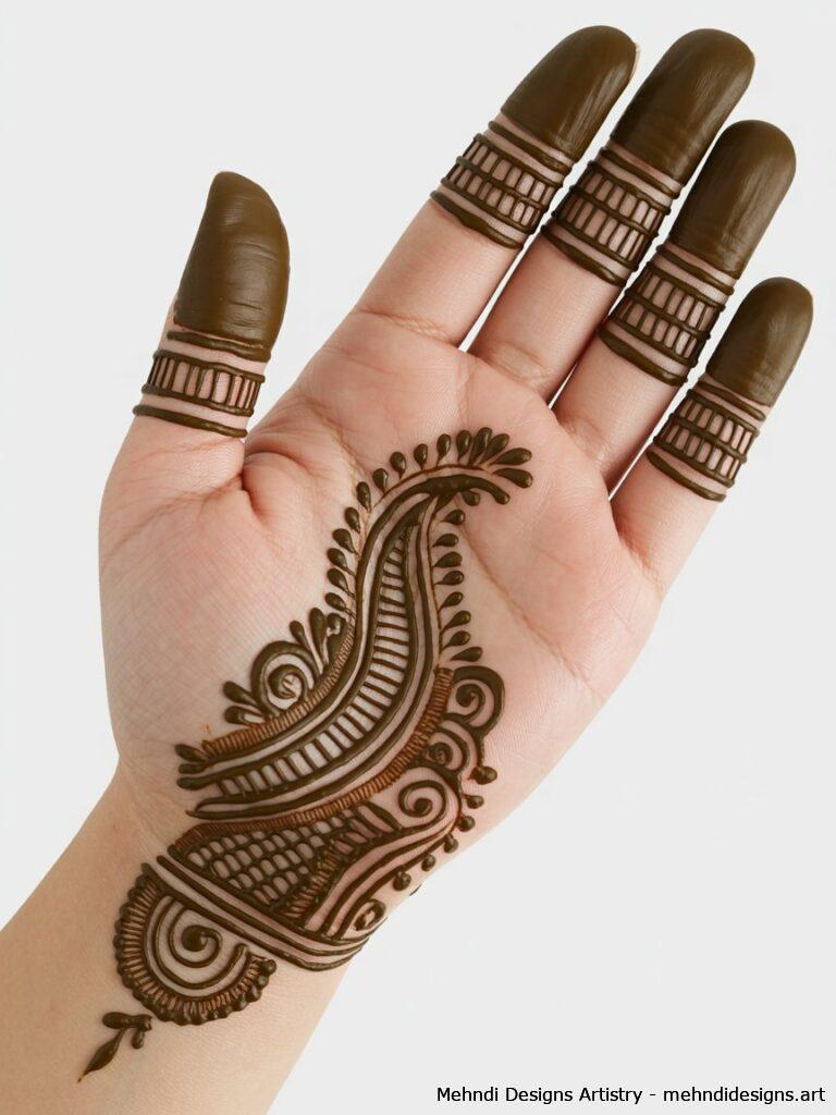Paisley motifs in traditional mehndi 2