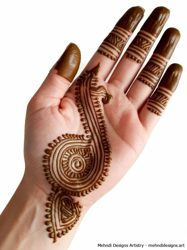 Paisley motifs in traditional mehndi 3