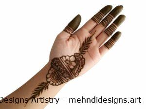 Palm mehndi design