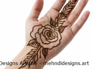 Rose mehndi design