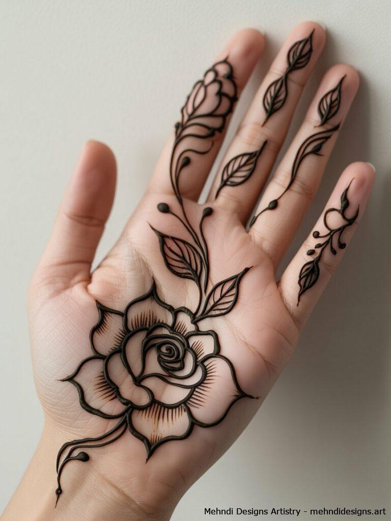 Rose on fingers 1