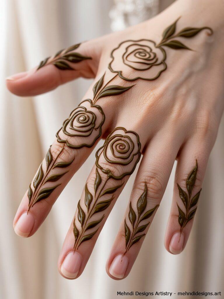 Rose on fingers 3