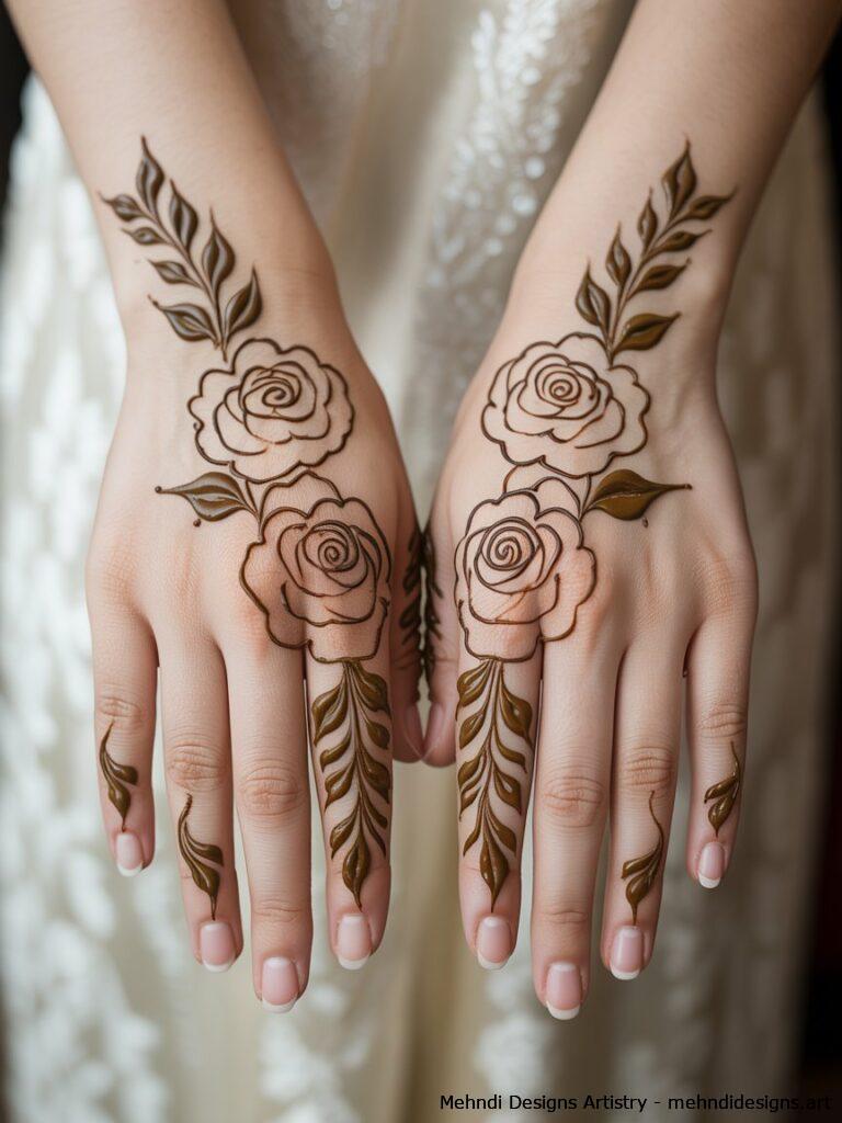 Rose on fingers 4
